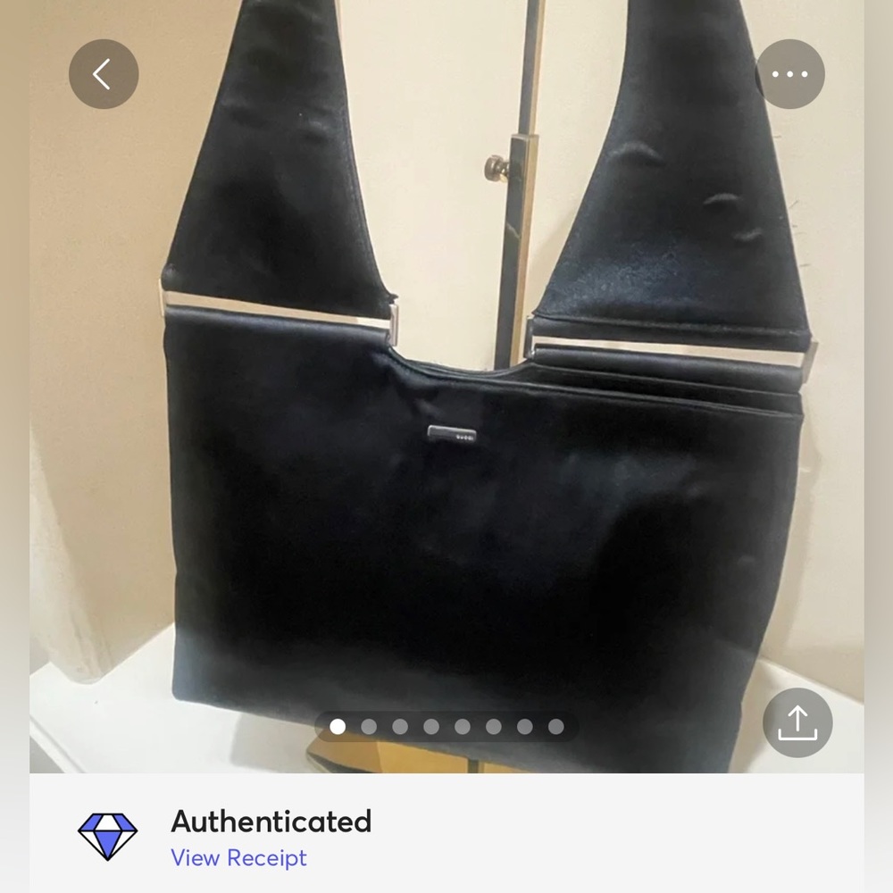 Gucci Black Sateen Evening Bag